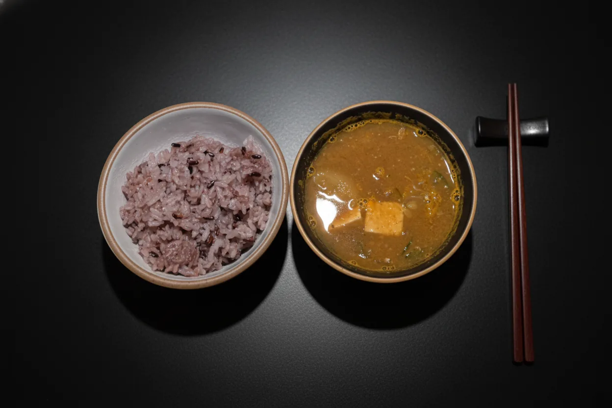 흑미솥밥 황게된장찌개